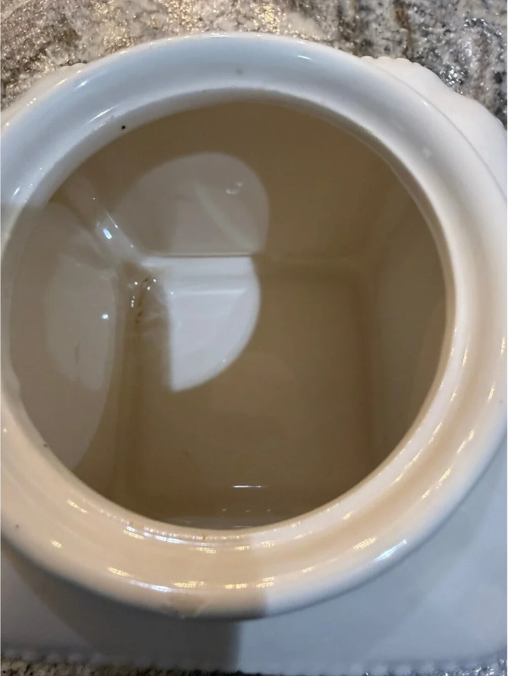 THL White Ceramic Tea Canister with Lid